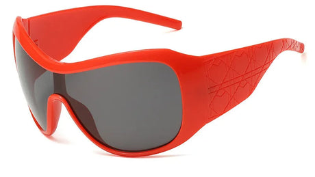 Red Oversized Gradient Sexy Sunglasses