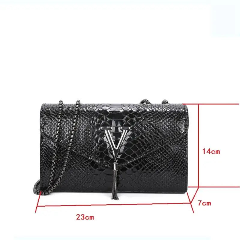 Leather Chain Crossbody Bag