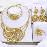 African Gold Plated Necklace Jewelry Set