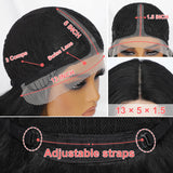 Size of 24 Inch Jerry Curl Synthetic Lace Kinky Curly Wigs