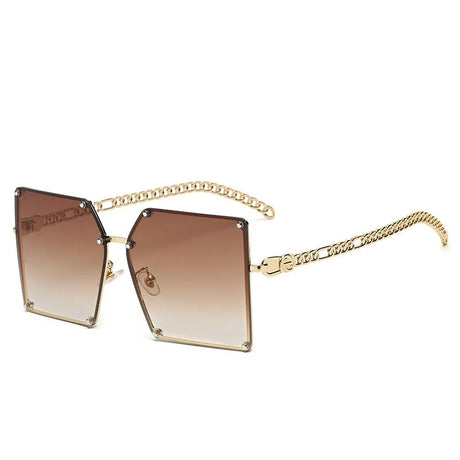 Metal Oversized Square Sunglasses
