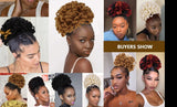 Afro Hair Buns Dreadlock Drawstring Clip-in