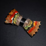 Orange Fashion Handmade Feather Bowtie Suit Accessories