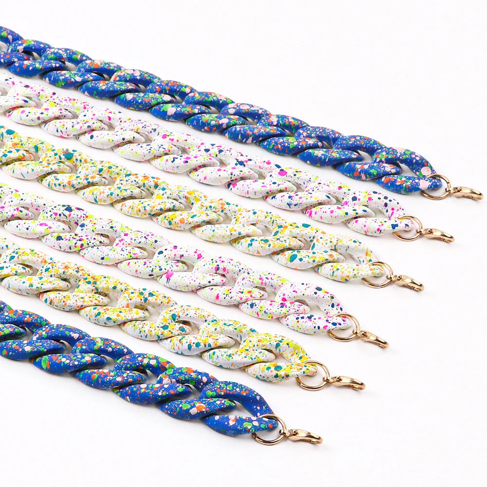 Colorful Speckled Chain Necklace Set