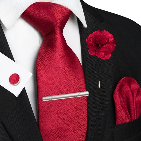 8cm Silk Tie Pin Pocket Square Cufflinks Tie