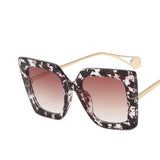 Square Frame Anti Blue Light Oversized Sunglasses