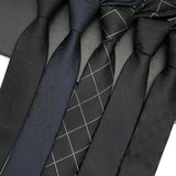 Plaids Jacquard Cravat Skinny 6CM Men's Ties