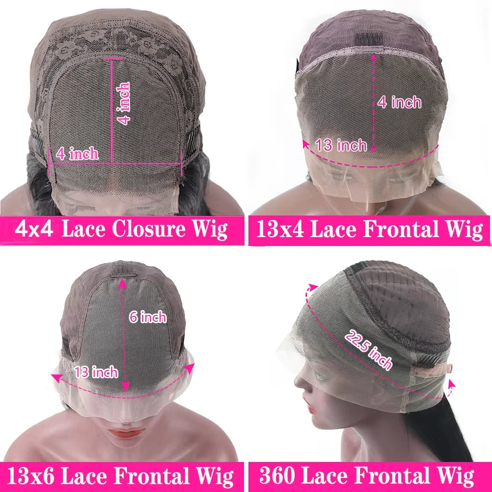 Cap Size of 13x4 Straight HD Lace Front Human Hair Wigs