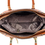 Leather Shoulder Top-Handle Bag