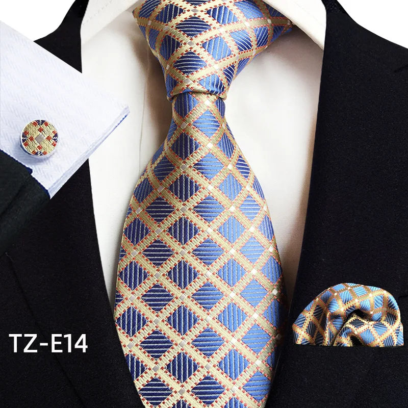 Royal Striped Paisley Pocket Square Cufflinks Necktie