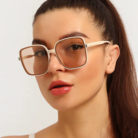 Square Large Transparent Sunglasses