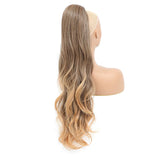 Ombre Blonde Weave Ponytail Clip In Hair Extension Synthetic Wig