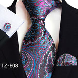Royal Striped Paisley Pocket Square Cufflinks Necktie