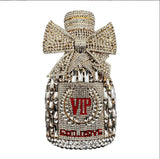 Champagne Bottle Rhinestones Clutch Purse Evening Bag