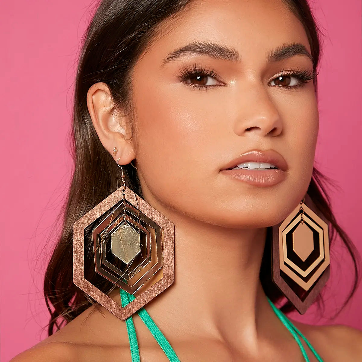 Retro Big Rhombic Earring