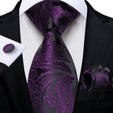 Plaid Classic 8cm Business Pocket Square Cufflinks