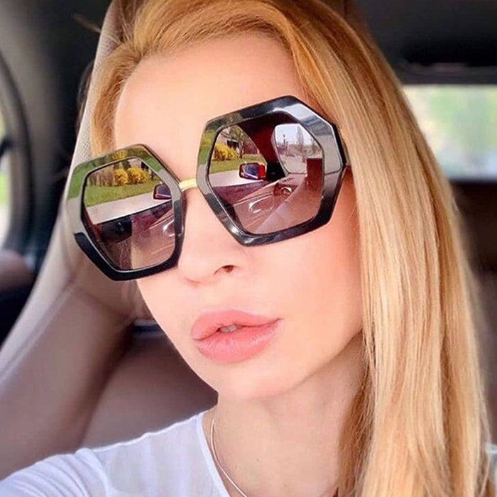 Oversized Hexagon Sunglasses