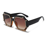 Rhinestone Oversized Square Sunglasses