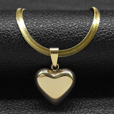 Stainless Steel Heart Pendant Necklace