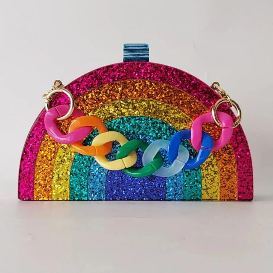 Colorful Rainbow Purse Handbag