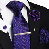 8cm Silk Tie Pin Pocket Square Cufflinks Tie