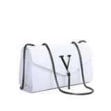 Leather Chain Crossbody Bag