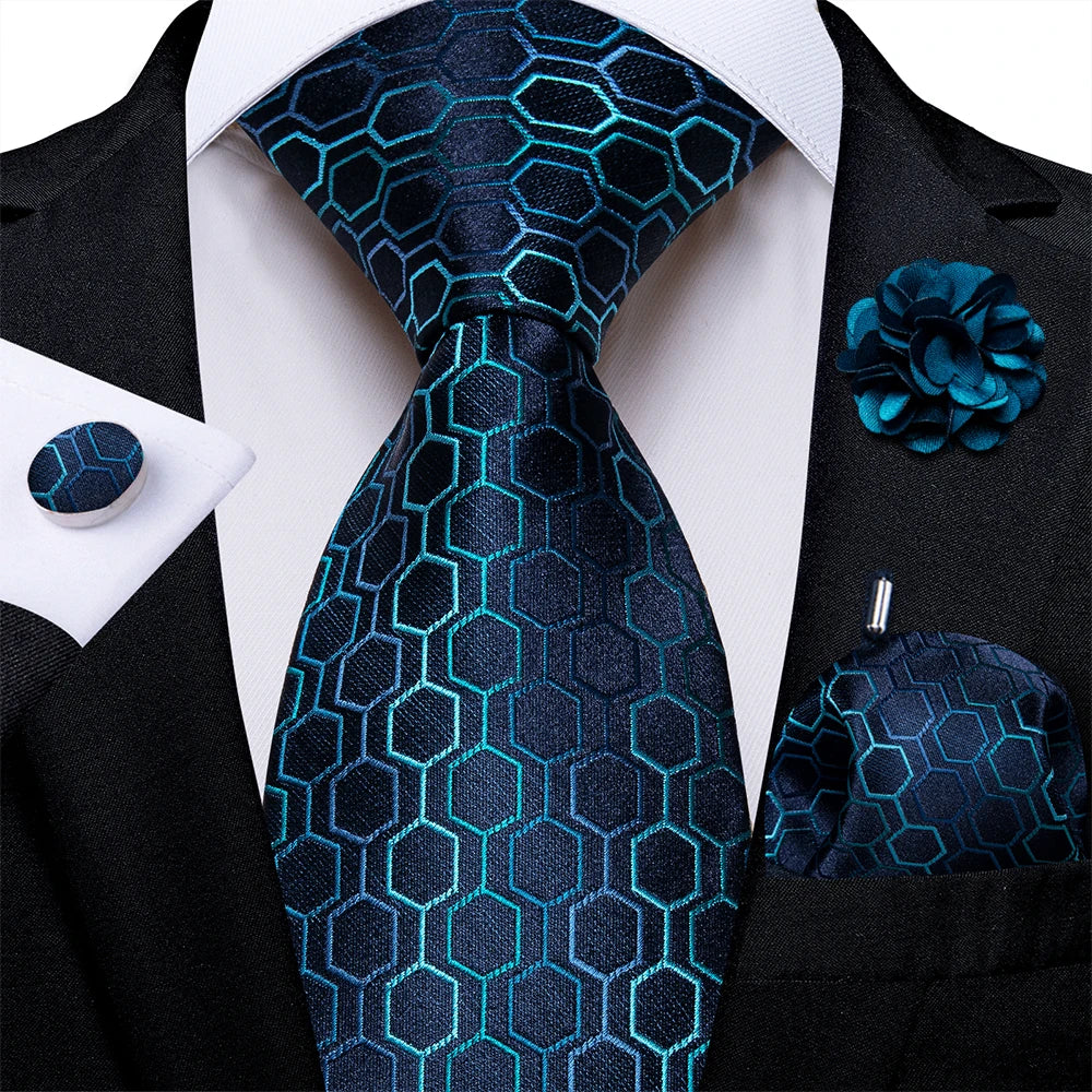 Green and Golden Paisley Silk Ties