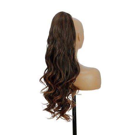 Ombre Blonde Weave Ponytail Clip In Hair Extension Synthetic Wig
