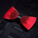 Fashion Handmade Feather Bowtie Suit Accessories