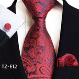 Royal Striped Paisley Pocket Square Cufflinks Necktie