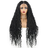 Synthetic Wine Red Braided Wig