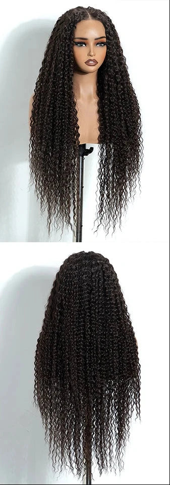 6x4 Curly Wave Synthetic Pre-cut Lace Wig