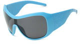Blue Oversized Gradient Sexy Sunglasses