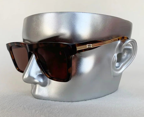 Brown Square Punk UV400 Cycling Sports Sunglasses