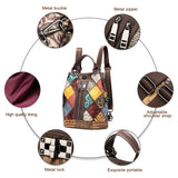 Leather Patchwork Backpack