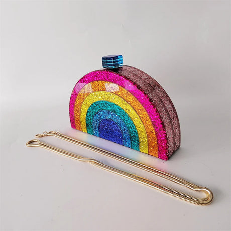 Colorful Rainbow Purse Handbag