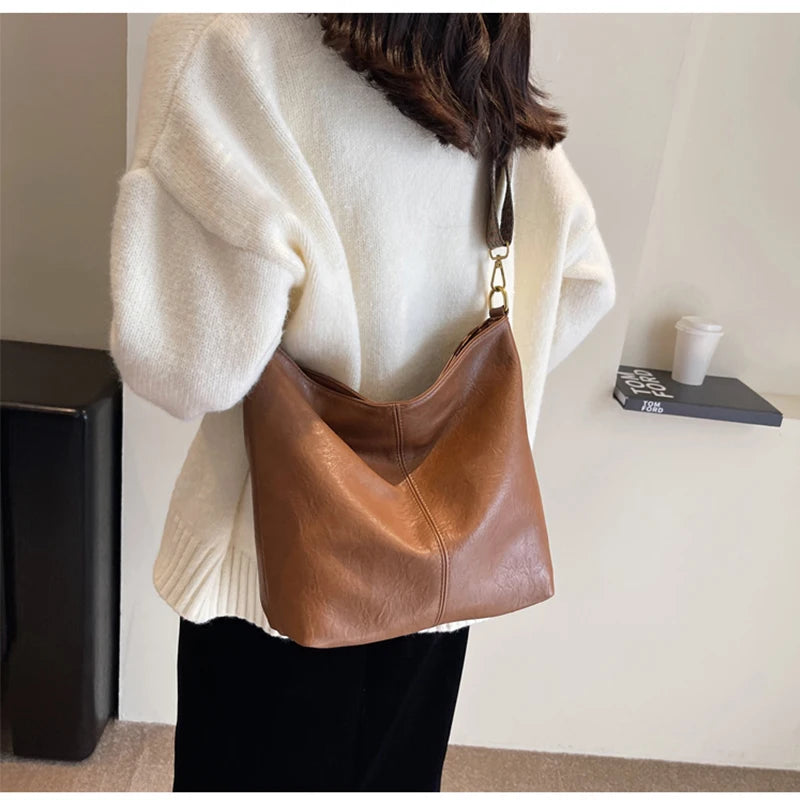 Luxury Leather Tote Handbag