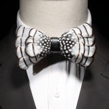 White Fashion Handmade Feather Bowtie Suit Accessories