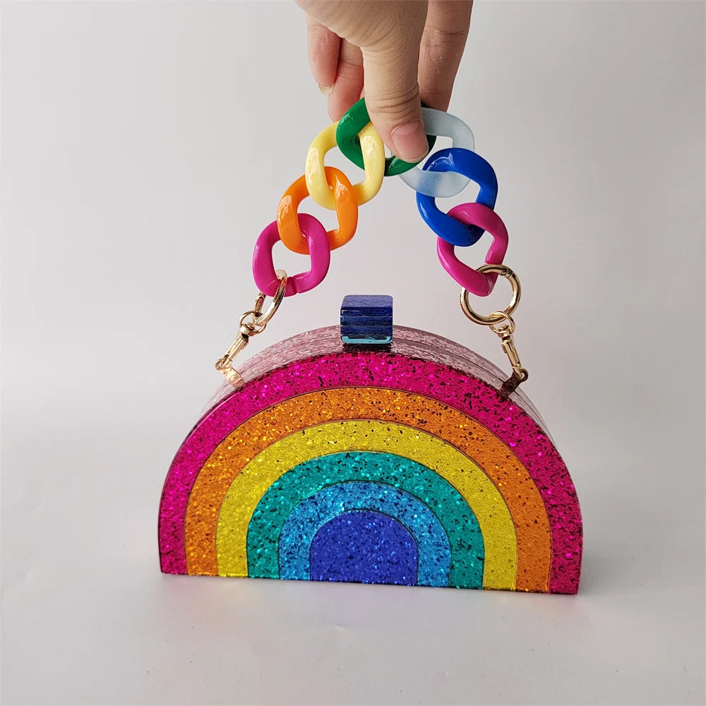 Colorful Rainbow Purse Handbag