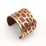 Punk Charm Leather Cuff Bracelet