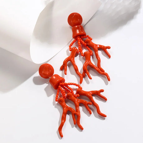 Vintage Retro Coral Earring