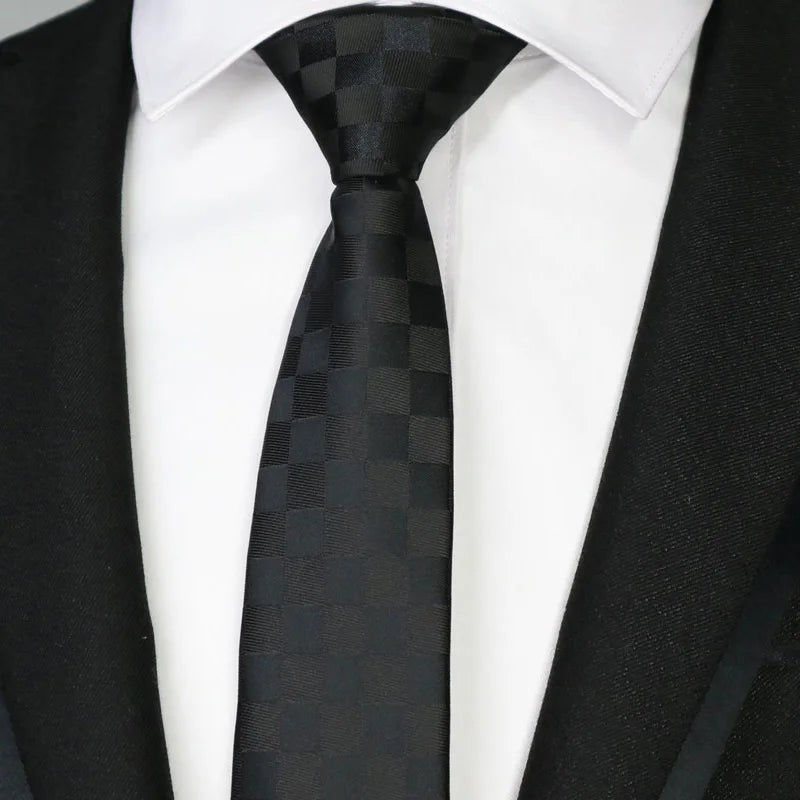 Plaids Jacquard Cravat Skinny 6CM Men's Ties