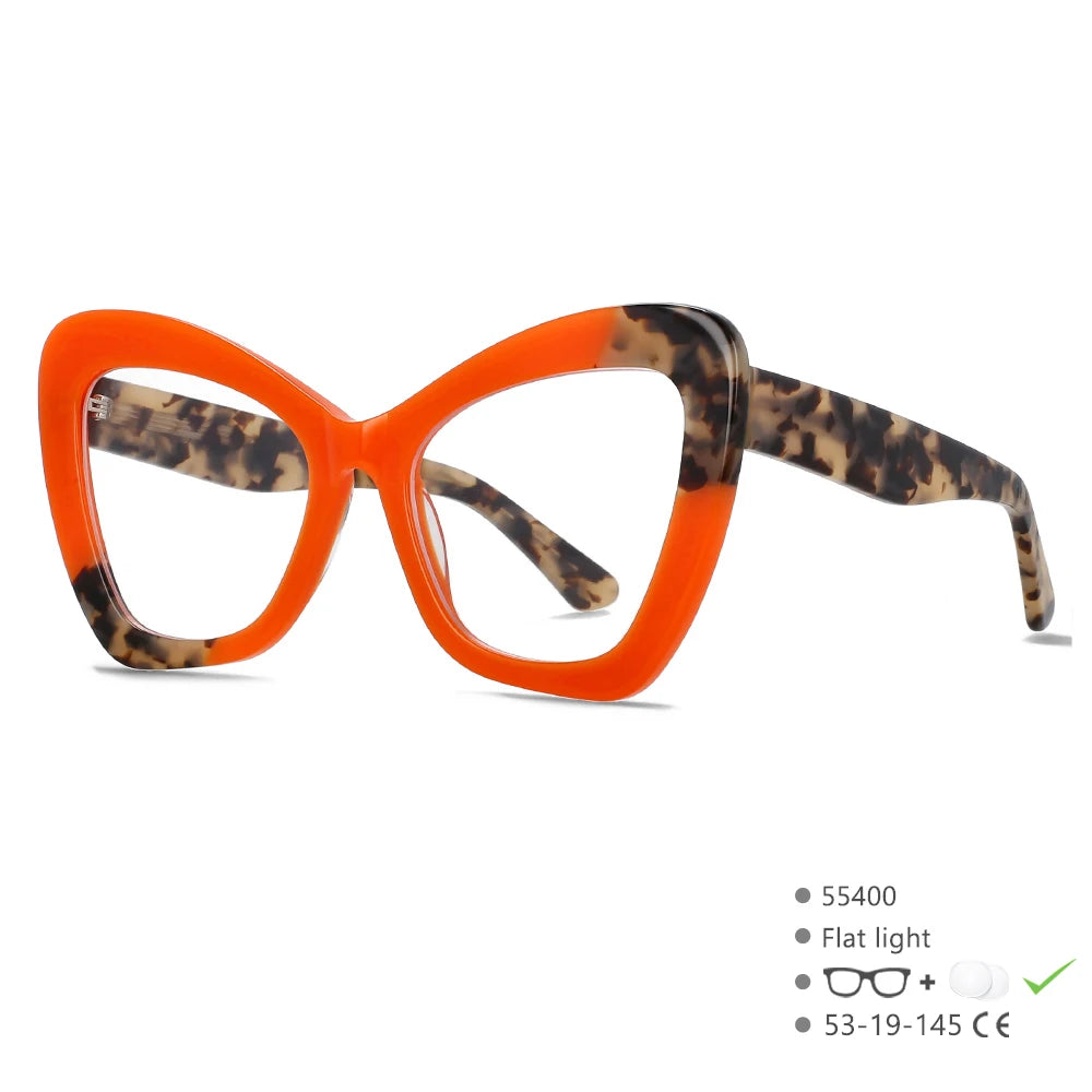 Oversized Cat Eye Leopard Optical Sunglasses