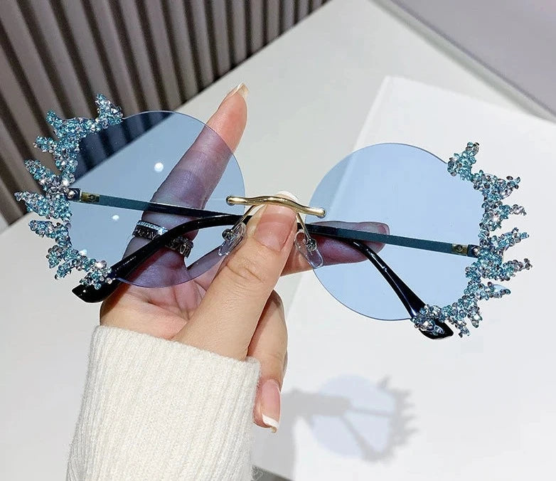 Diamond Frameless Sunglasses