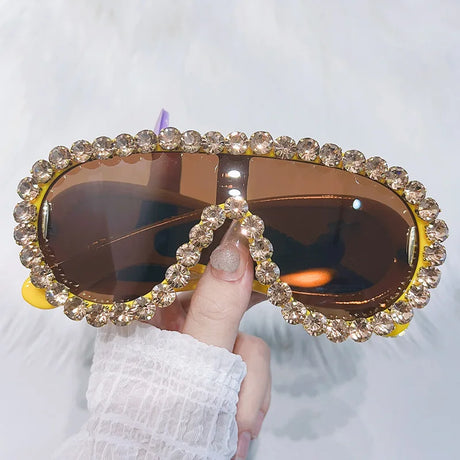 Shiny Diamond Rhinestone Sunglasses