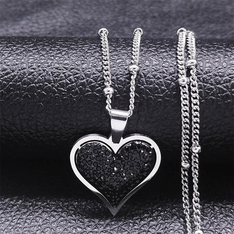 Elegant Crystal Heart Necklace