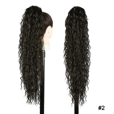 Long Straight Drawstring Ponytail Synthetic Hair Extensions