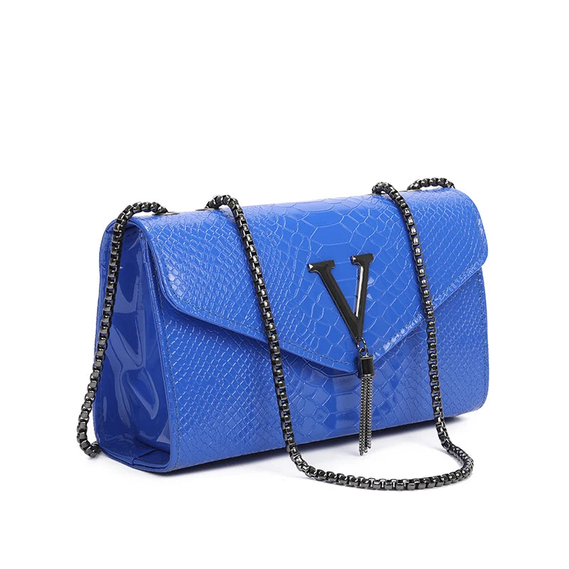 Leather Chain Crossbody Bag