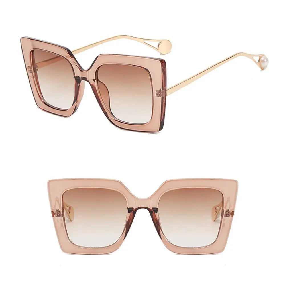 Square Frame Anti Blue Light Oversized Sunglasses