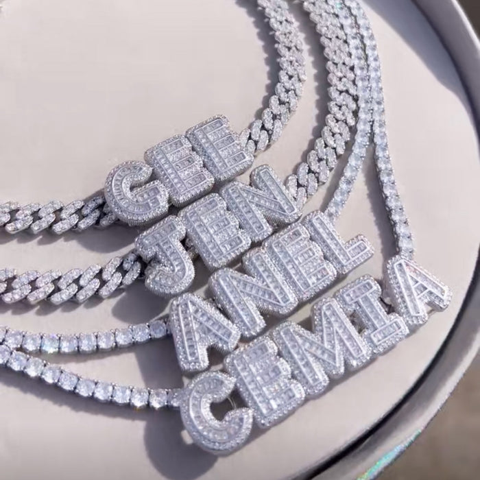 Cubic Zirconia Custom Name Necklace
